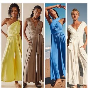 Beautiful sapphire color Free people one piece jumper Beach collection.